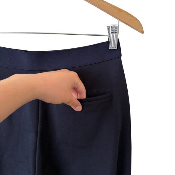 Women's Uniqlo Navy Blue Office/Work Wear Straight Stretch Pants - Small 26-27" - Picture 3 of 4